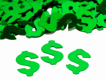 Green Dollar Sign Confetti